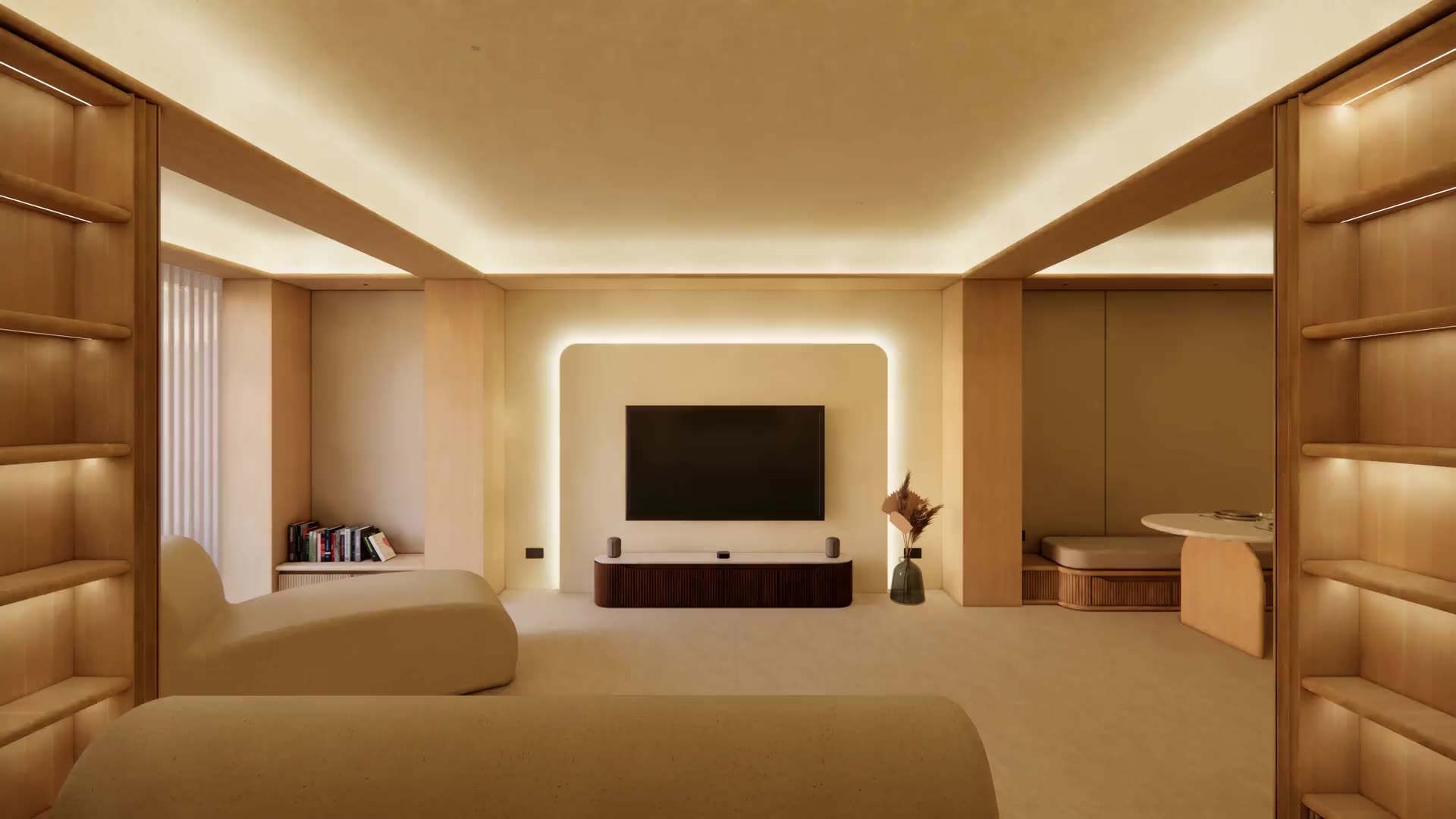 Tan Residence, living room walkthrough film